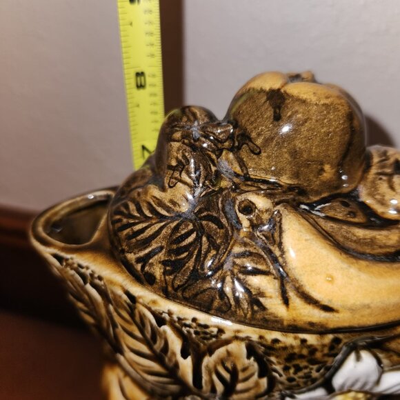 Tea Pitcher Set Embossed 3D Fruit and Daisies Setting for 4 Made in Japan BOHO - Picture 10 of 13